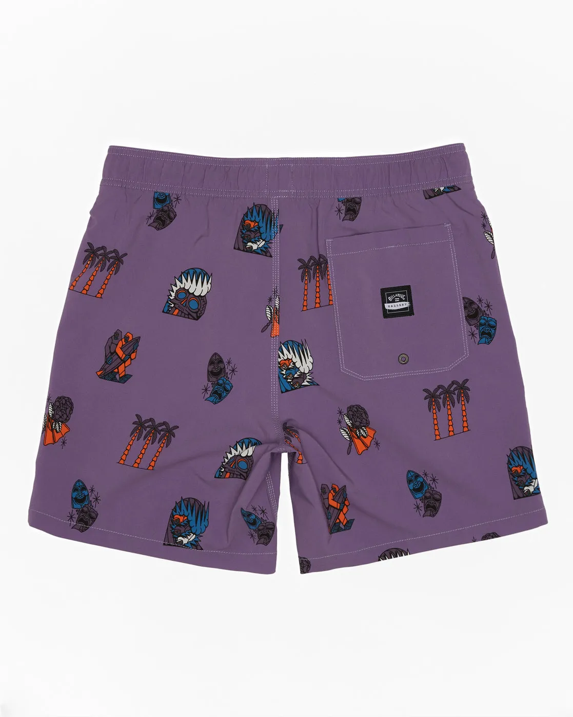 Turn The Tide Layback 17 Elastic Waist Shorts - Purple Haze