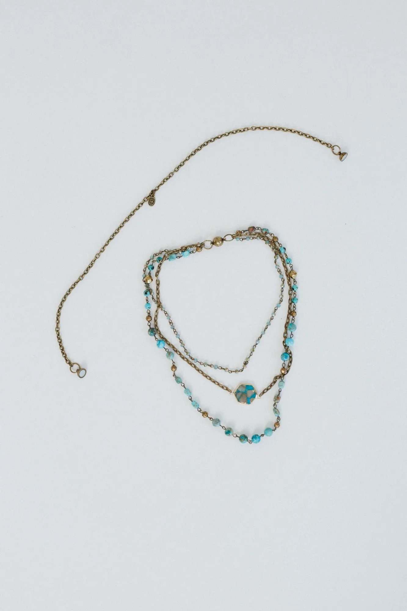 Turquoise Cascade Necklace - Turquoise