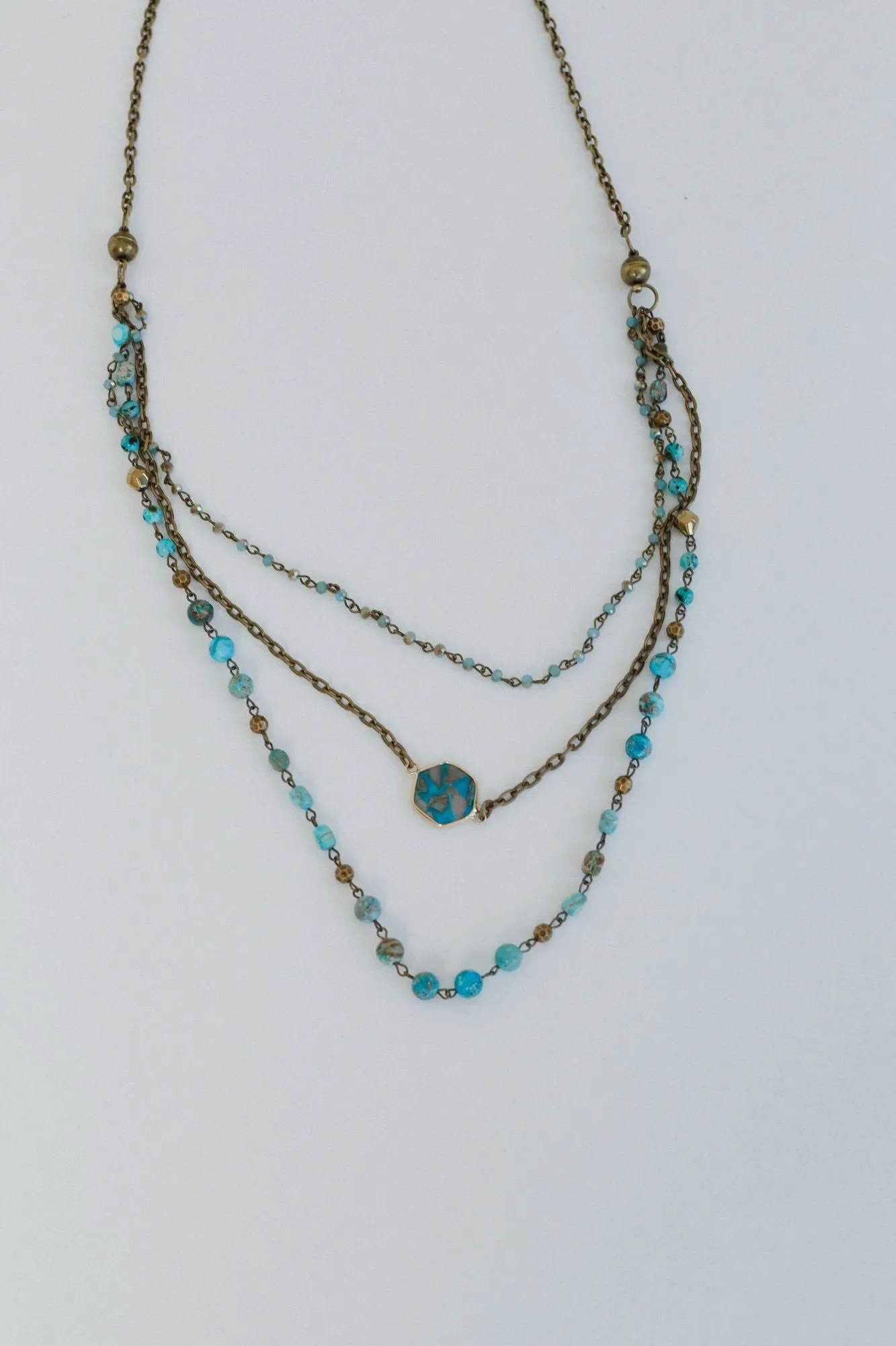 Turquoise Cascade Necklace - Turquoise