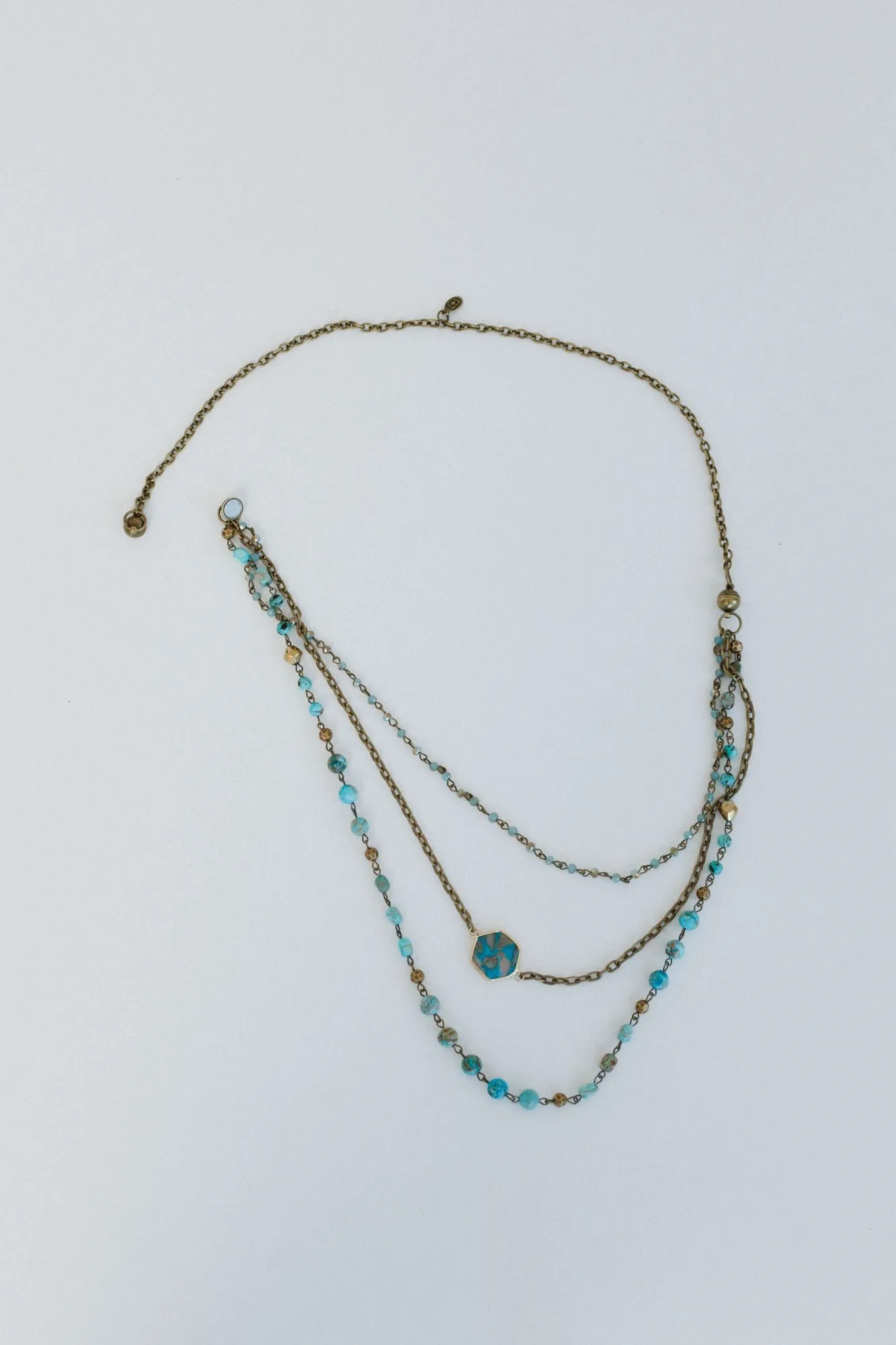 Turquoise Cascade Necklace - Turquoise