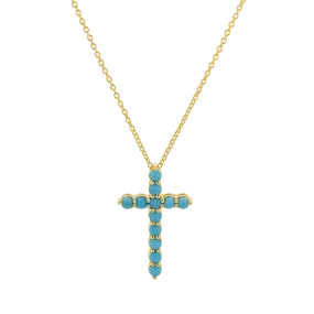 Turquoise Cross Necklace