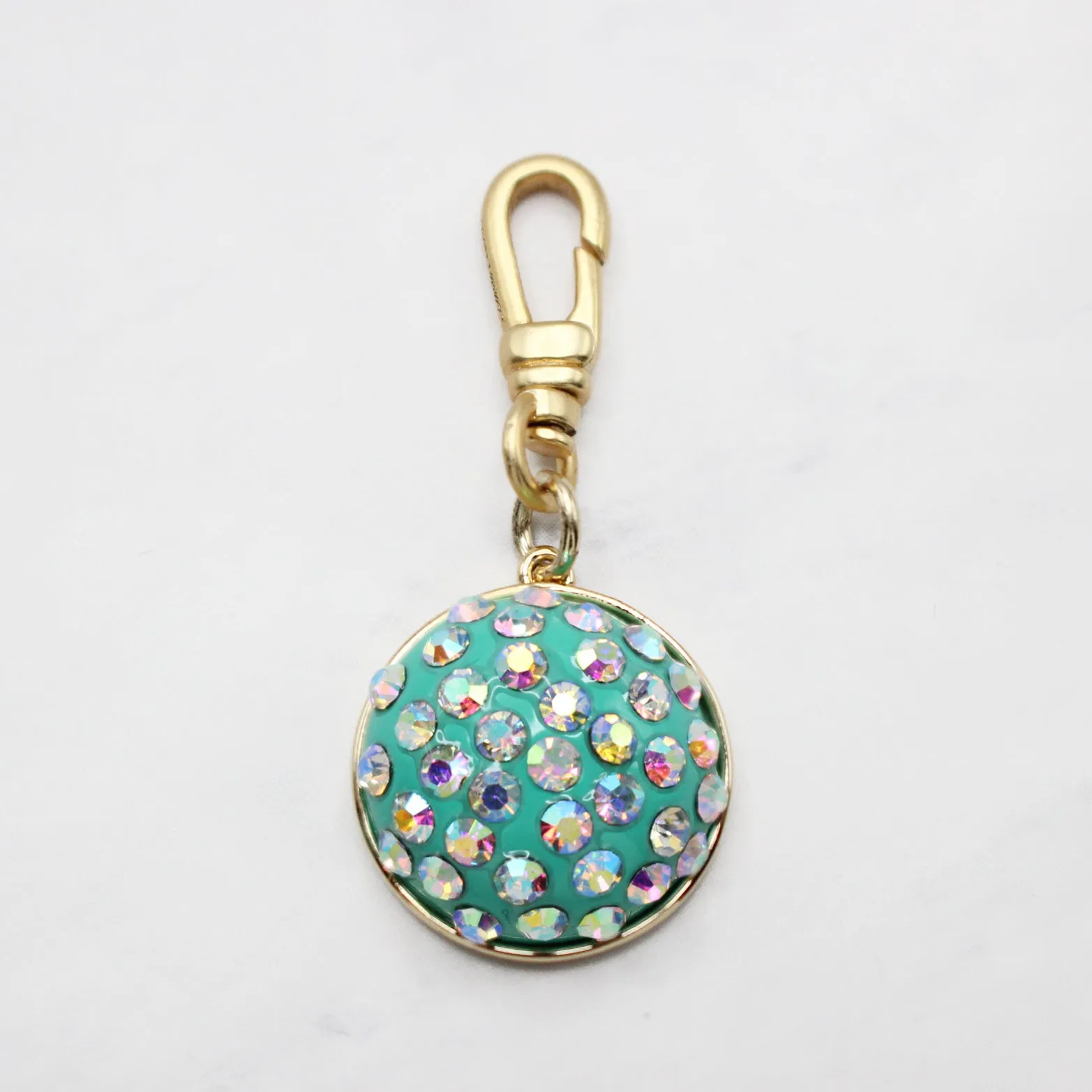 Turquoise Resin AB Shimmer Dome Charm