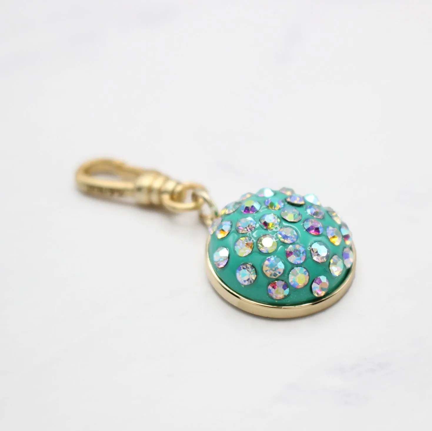 Turquoise Resin AB Shimmer Dome Charm