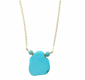 Turquoise Slab Necklace