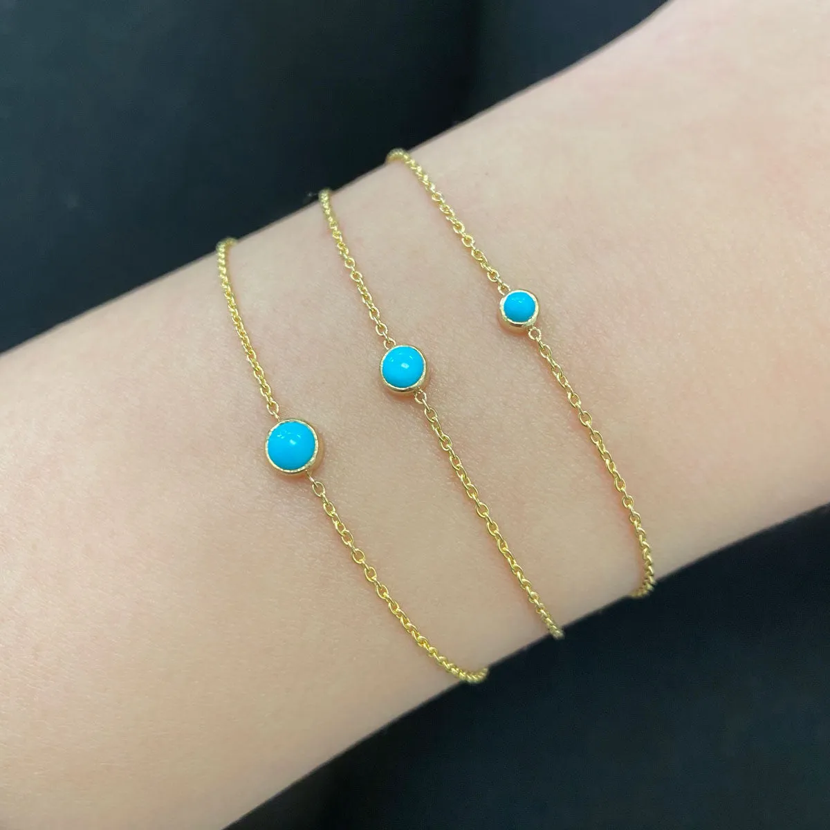 Turquoise Solitaire Bracelet