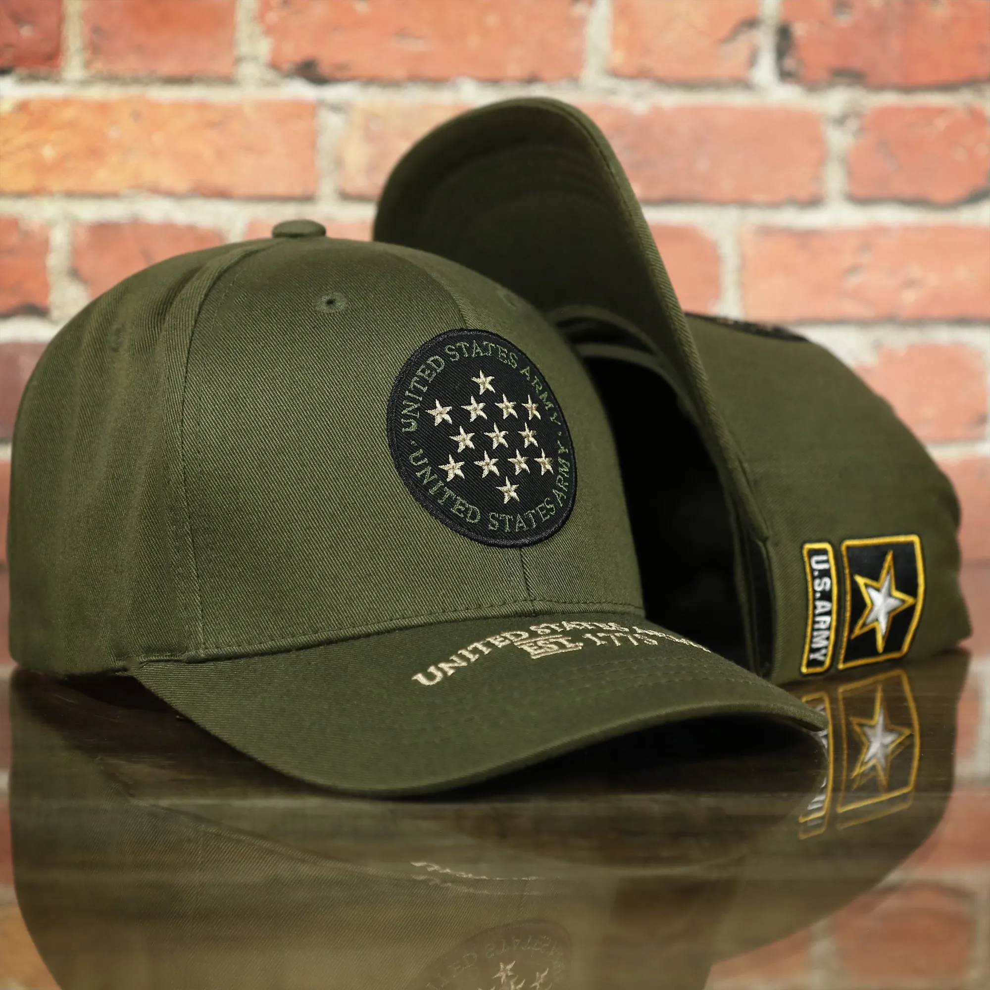 US Army EST 1775 Olive Snapback Hat | Olive OSFM