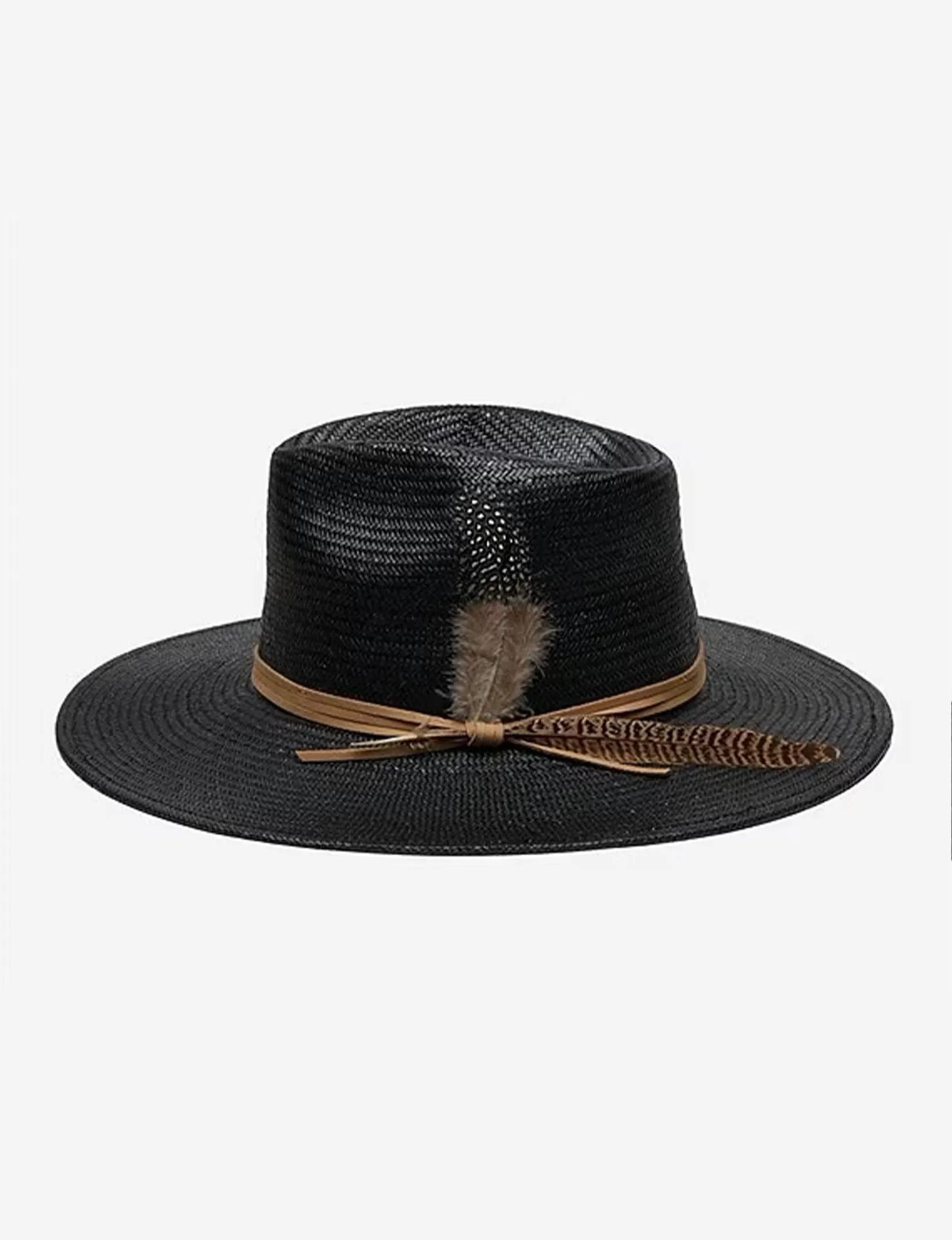 Valencia Straw Hat, Black