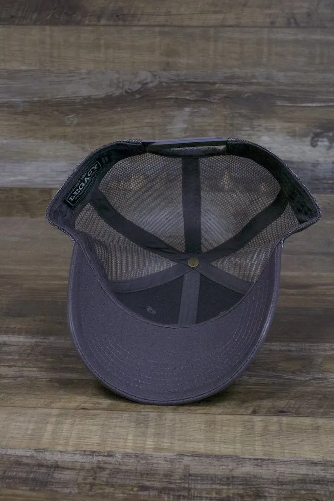 Wildwood hat | Wildwood New NJ Dark Gray Leather applique logo trucker hat