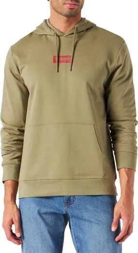 Wrangler Logo Hooded Sweatshirts Moss Green